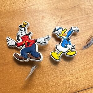 Disney Goofy and Donald Duck Shoe Charms - Red, Blue, Yellow